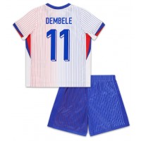 France Ousmane Dembele #11 Replica Away Minikit Euro 2024 Short Sleeve (+ pants)